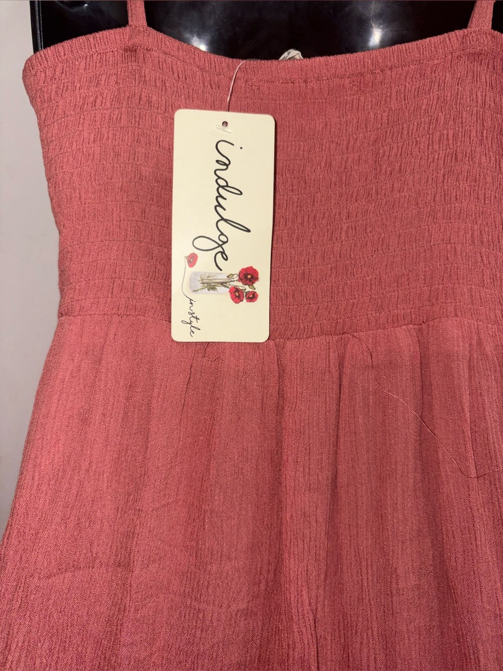 Sexy Crochet Bodice Spaghetti Strap Dress — Dusty Rose ⭐️NWT⭐️ - Picture 6 of 6